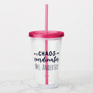 Chaos Coordinator Office Coworker Mum Acrylic Tumbler