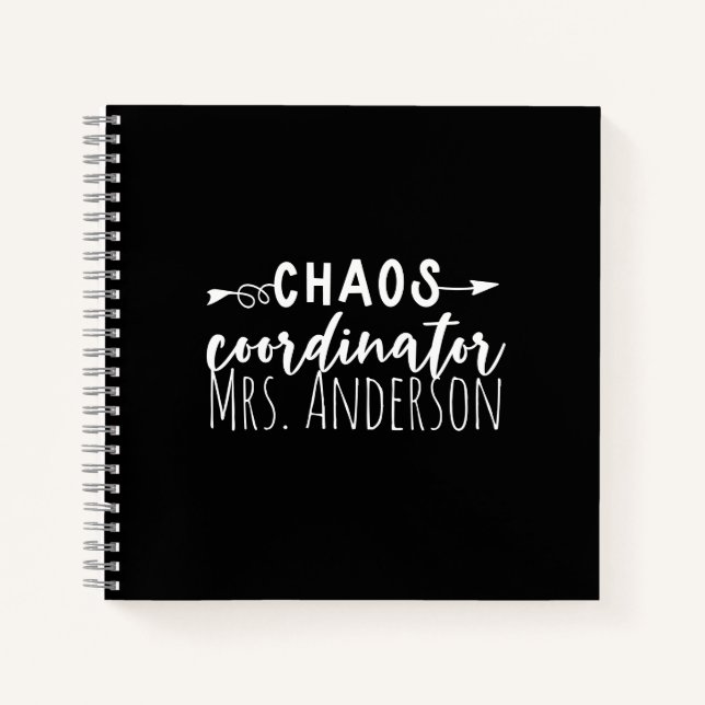 Chaos Coordinator Office Coworker Mum Notebook (Front)