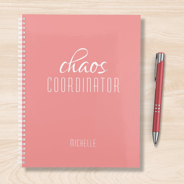 Chaos Coordinator Pink Personalised Name Planner (Creator Uploaded)