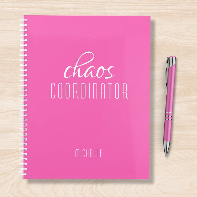 Chaos Coordinator Pink Personalised Name Planner (Creator Uploaded)