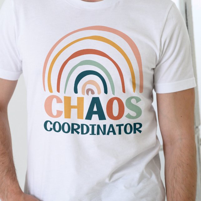 Chaos Coordinator retro colours boho rainbow T-Shirt (Creator Uploaded)