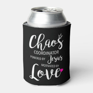 Chaos Coordinator Teacher Powered By Jesus Motivat Can Cooler