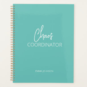 Chaos Coordinator Teal Personalised Planner