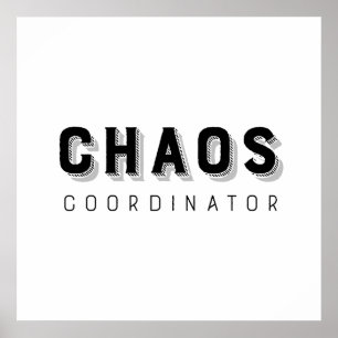 Chaos Coordinator Typography Poster