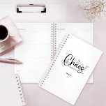 Chaos Coordinator Wedding Planner<br><div class="desc">Keep the chaos in check with our Chaos Coordinator Wedding Planner. In chic black and white, this design features adorable illustrations and personalised touches, perfect for any wedding planner or event coordinator. With a dash of pink hearts, it's a cute and personalised keepsake to honour their indispensable role in bringing...</div>