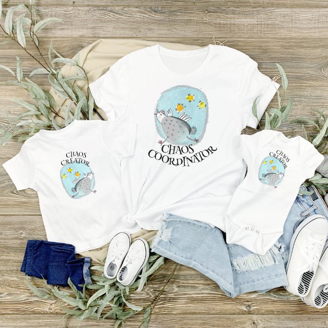 Chaos Creator, Mummy and Me, Mama and Baby Chick Baby Bodysuit (Creator Uploaded)