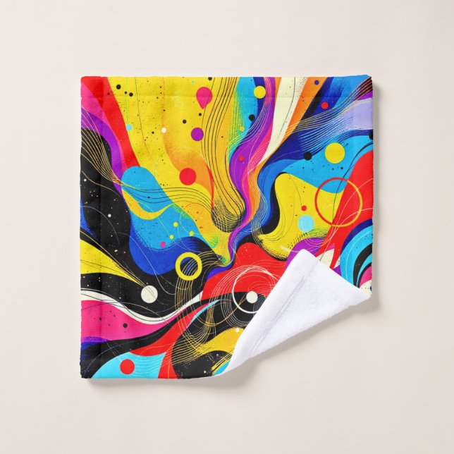 Chaos in Harmony Art Bath Towel Set (Wash Cloth)