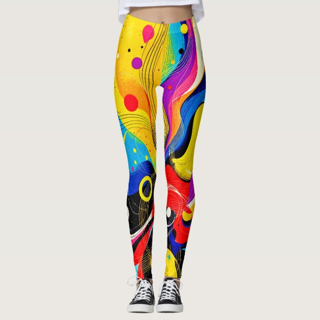 Chaos in Harmony Art Leggings (Front)