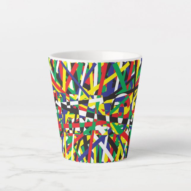 Chaos, in Primaries Latte Mug (Front)