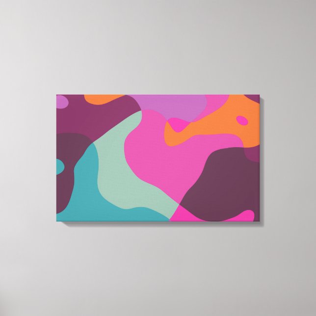 Chaos in retro colours canvas print (Front)