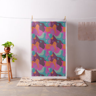 Chaos in retro colours fabric