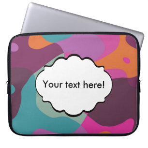Chaos in retro colours laptop sleeve