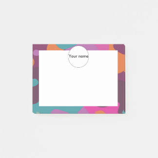 Chaos in retro colours post-it notes