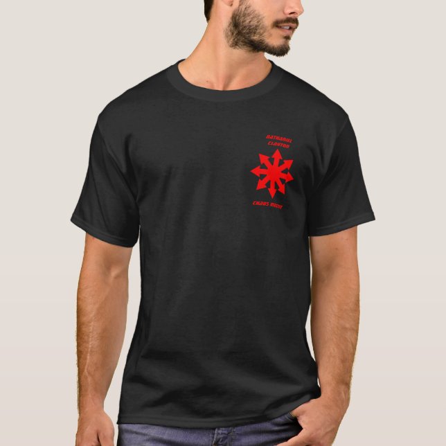 Chaos Master With Custom Name T-Shirt (Front)