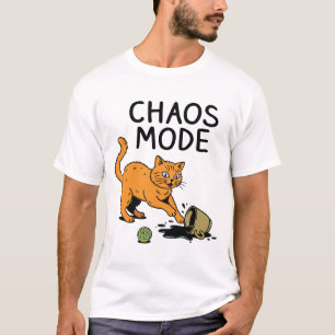 Chaos Mode Orange Cat - Funny Sarcastic Cat  T-Shirt