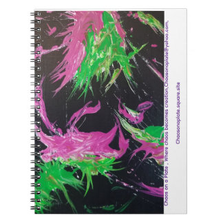 Chaos Neon Blossom Strike Spiral Photo Notebook