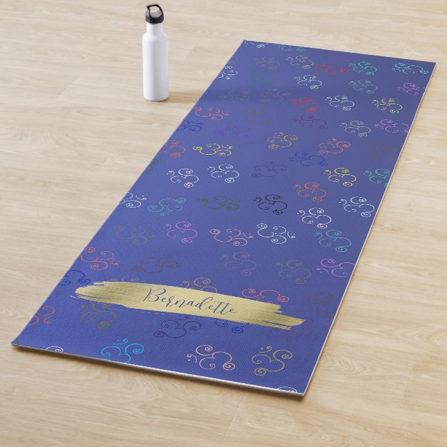 Chaos OMs | Blue, Pretty Indigo Om Yoga Mat (In Situ)
