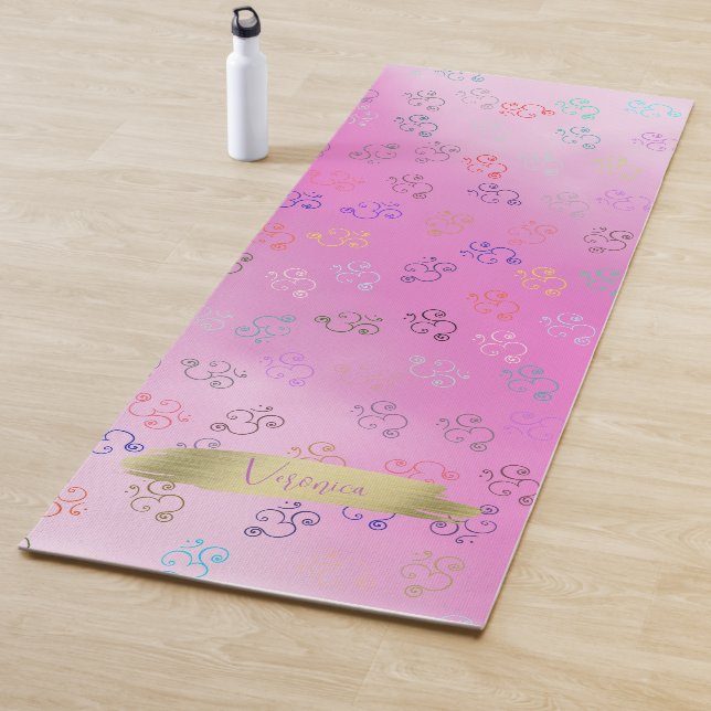 Chaos OMs | Lavender, Pretty Pink Ombre Om Yoga Mat (In Situ)