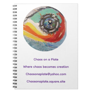 Chaos on a Plate Spiral Notebook – Swirl Gear 