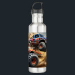 Chaos on Wheels: Monster Truck Smash Derby, 710 Ml Water Bottle<br><div class="desc">Under the roaring applause of an electrified crowd, massive monster trucks thunder into an arena of chaos and destruction. Towering tires kick up clouds of dust as these mechanical beasts collide, crush, and leap with reckless abandon. The metallic symphony of crunching steel and revving engines fills the air, accompanied by...</div>