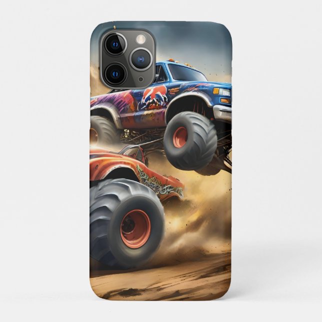 Chaos on Wheels: Monster Truck Smash Derby Case-Mate iPhone Case (Back)