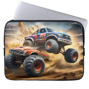 Chaos on Wheels: Monster Truck Smash Derby Laptop Sleeve