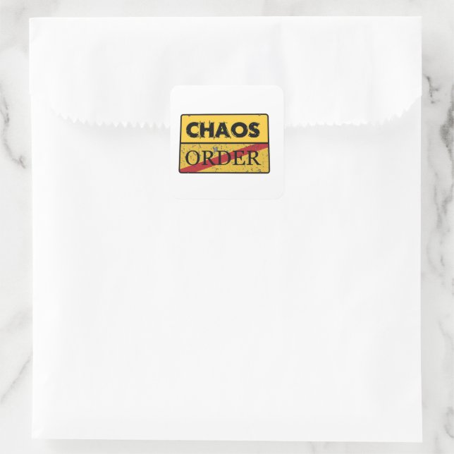Chaos & Order Square Sticker (Bag)