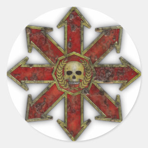 Chaos – Red Classic Round Sticker