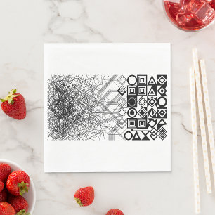 Chaos to Order Abstract Geometric  Napkin