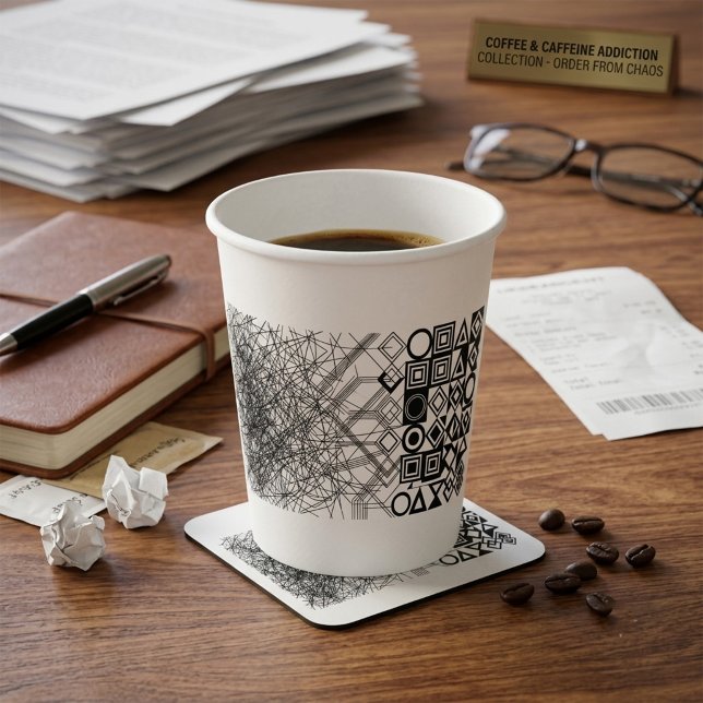 Chaos to Order Abstract Geometric  Paper Cups (Creator Uploaded)