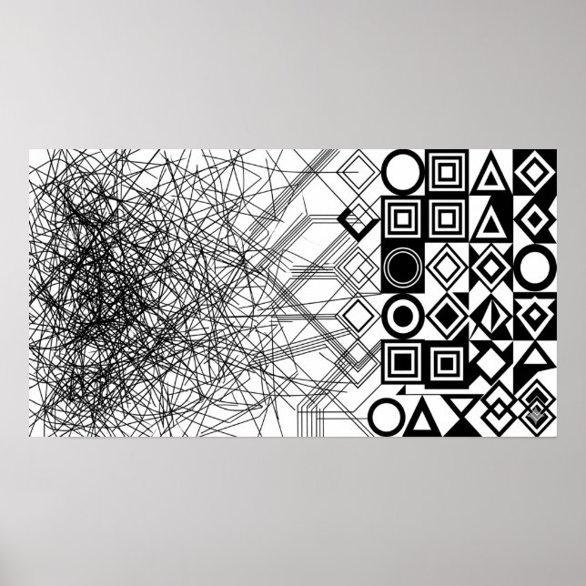 Chaos to Order Abstract Geometric  Poster (Front)