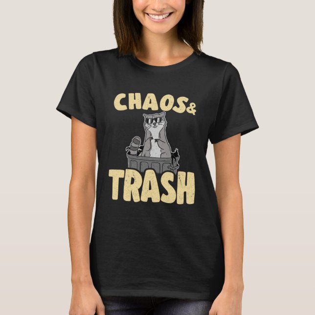 Chaos & Trash Garbage Panda Raccoon 5 T-Shirt (Front)