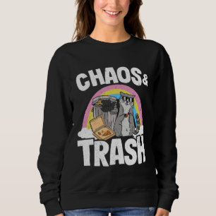 Chaos & Trash Garbage Panda Rainbow Raccoon 1 Sweatshirt