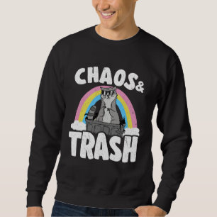 Chaos & Trash Garbage Panda Rainbow Raccoon Sweatshirt