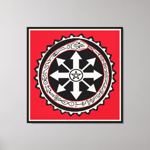 Chaos with Ouroburos Snake Canvas Print