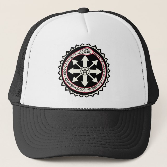 Chaos with Ouroburos Snake Trucker Hat (Front)