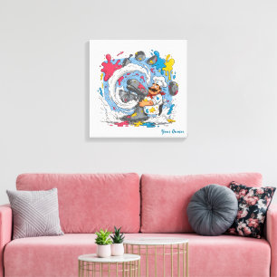 Chaotic Chef With Exploding Mixer Canvas Print