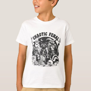 Chaotic Feral Funny Racoon Possum Skunk Boardgame T-Shirt