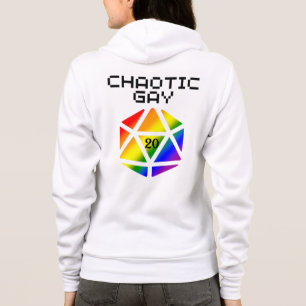 Chaotic Gay D20 – LGBTQ+ Pride DND Hoodie