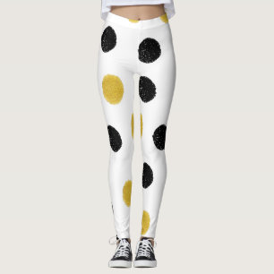 Chaotic Gold Dots: Vintage Splash. Leggings