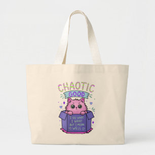 Chaotic Good Cat I Do What I Want Large Tote Bag
