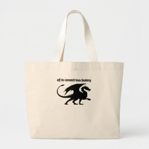 Chaotic Little Dragon Large Tote Bag