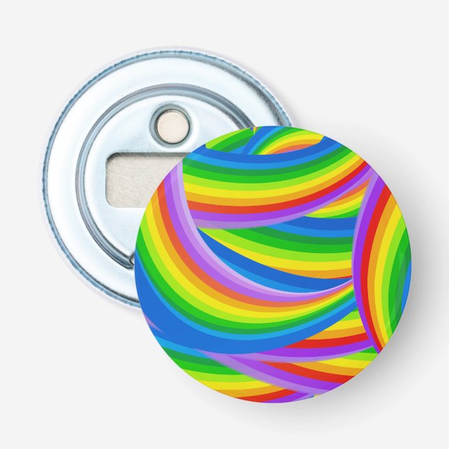 Chaotic Rainbow of Colour Bottle Opener (Front)