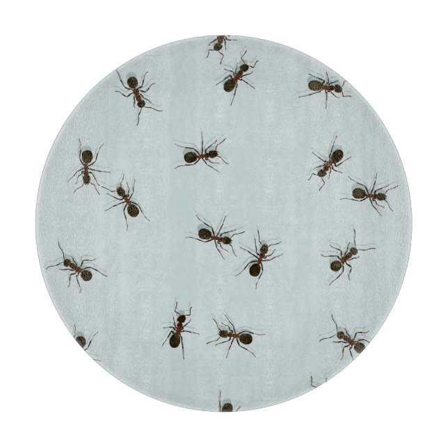 Chaotic Red Ants Stylish Pattern Cutting Board (Front)