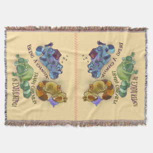 Chaotic Trash Gremlin, sleepy raccoons Throw Blanket