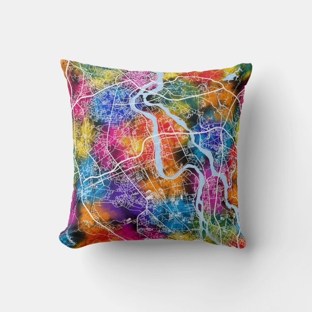 Chaozhou China City Map Cushion (Front)