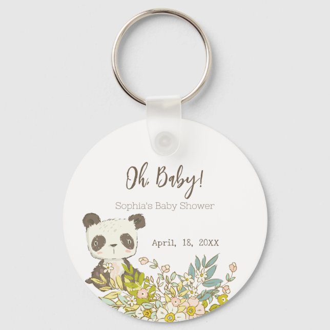 Chapa Baby Shower Panda Key Ring (Front)
