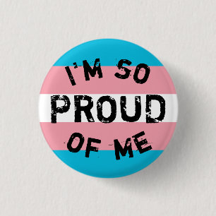Chapa Bandera Transexual So Proud - Love is Love 3 Cm Round Badge