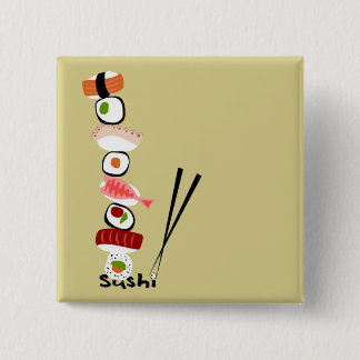 chapacuadradasushi 15 cm square badge