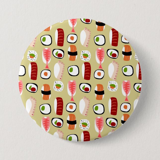 chapaestampadosushi 7.5 cm round badge (Front)